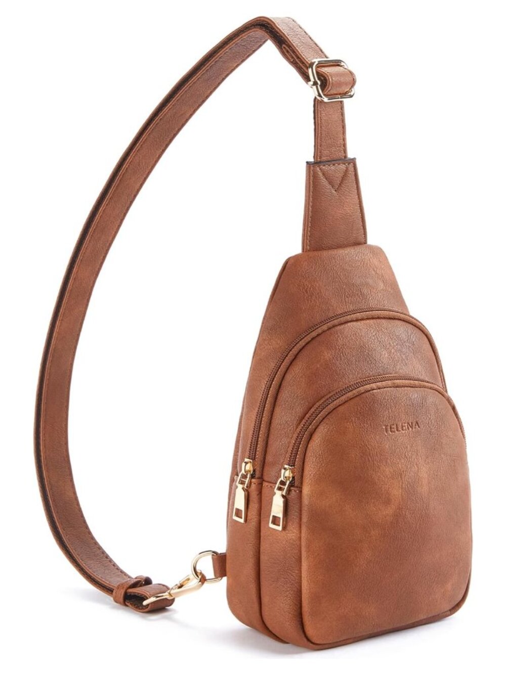 Faux Leather Crossbody Sling Bag Women Adjustable Strap Travel Purse